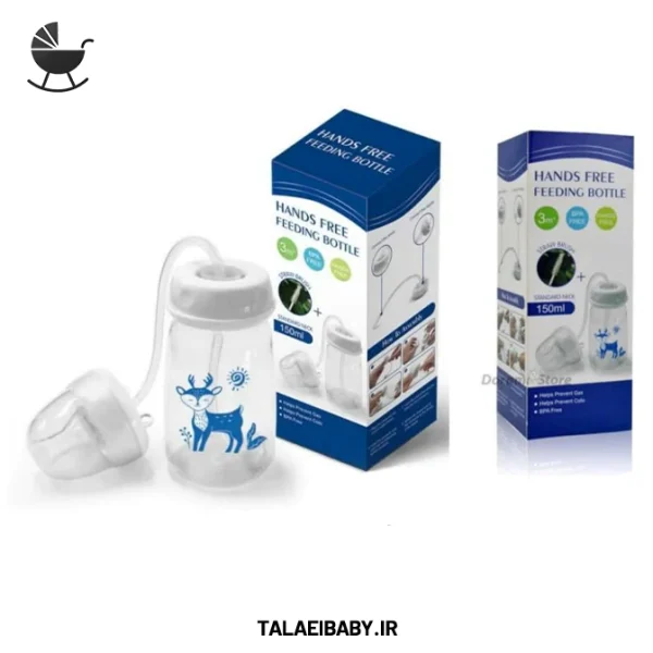 شیشه شیر هندزفری 150 میل ضد نفخ و بدون BPA